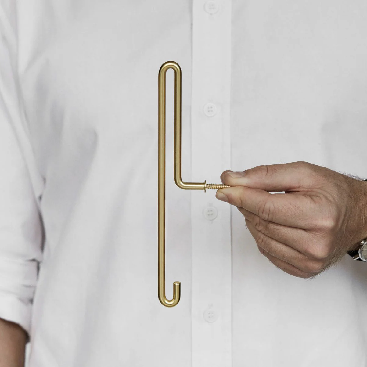 MOEBE Wall Hook Matt Gold, Large - Image 4