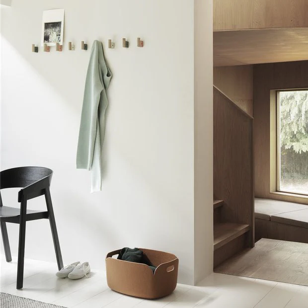 MUUTO Attach Coat Hook, Oak/Black (Set of 2) - Image 2