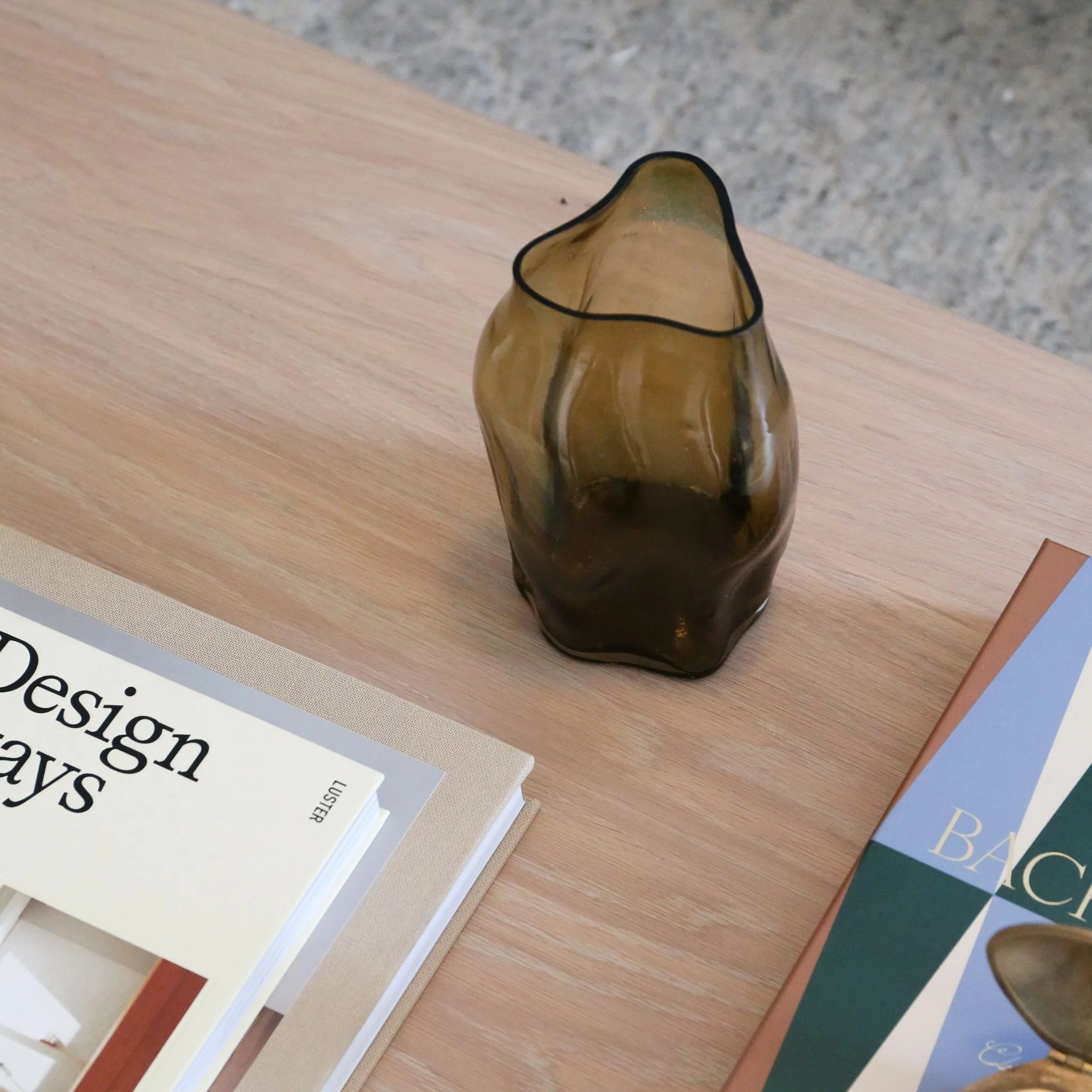 NEW WORKS Blaehr Vase Small, Smoked Green Glass - Image 2