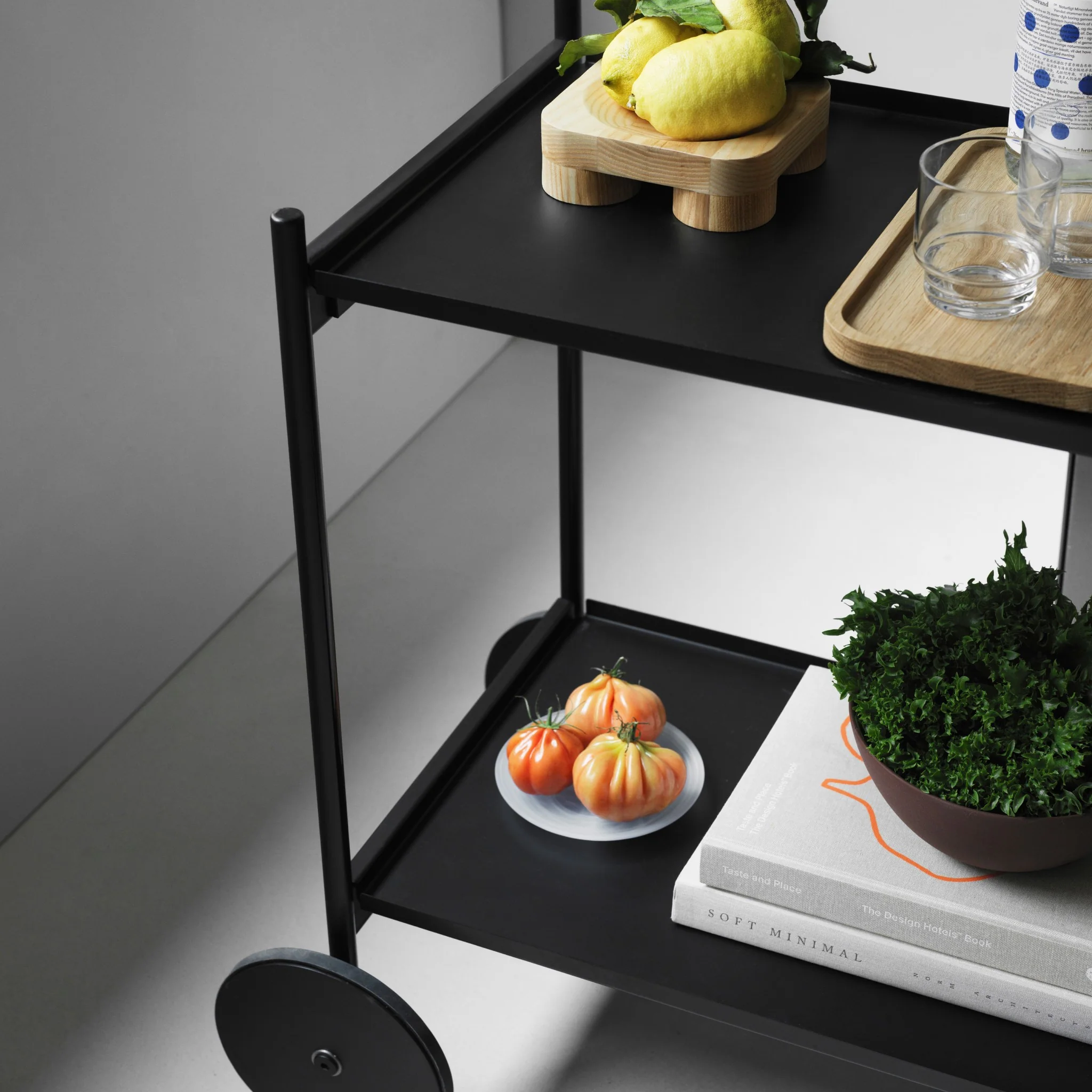 NORMANN COPENHAGEN Rul Trolley/Bar Cart, Black - Image 2