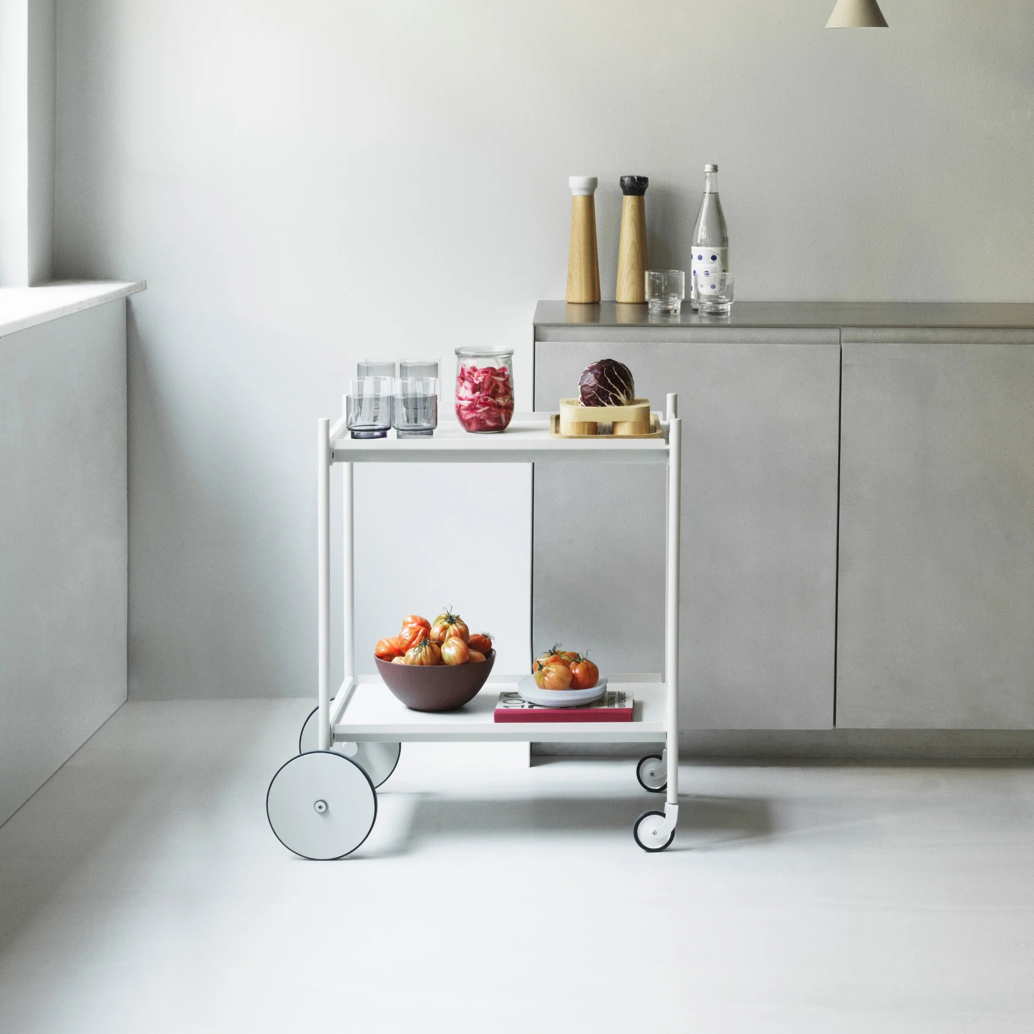 NORMANN COPENHAGEN Rul Trolley/Bar Cart, Light Grey - Image 6