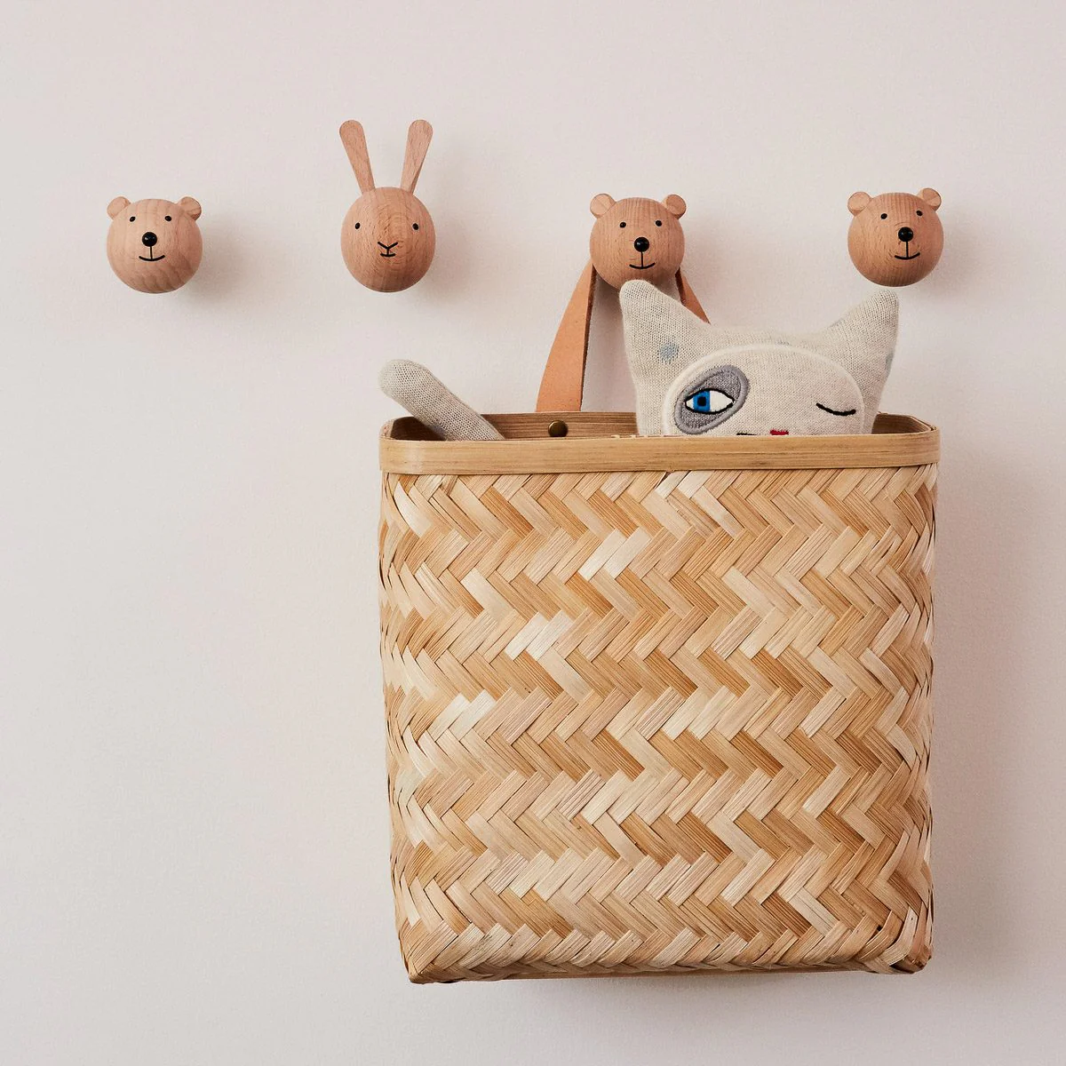 OYOY Mini Wall Hook, Rabbit Wood - Image 4