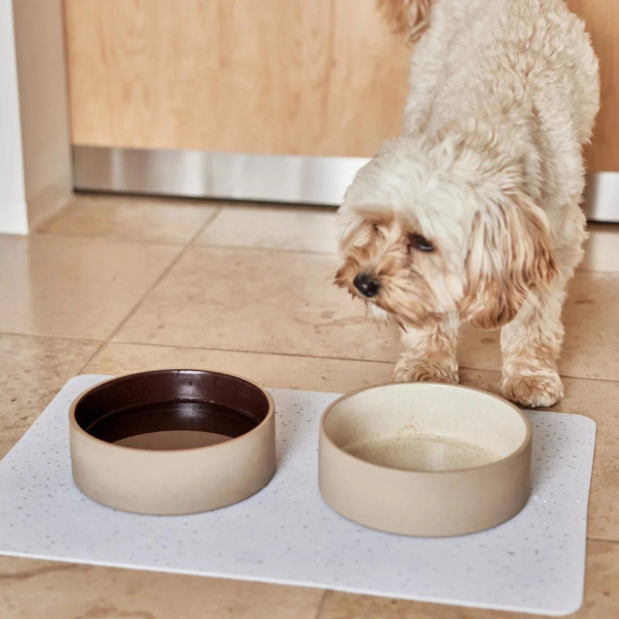 OYOY ZOO Koko Dog Bowl Mat, Ice Blue - Image 3
