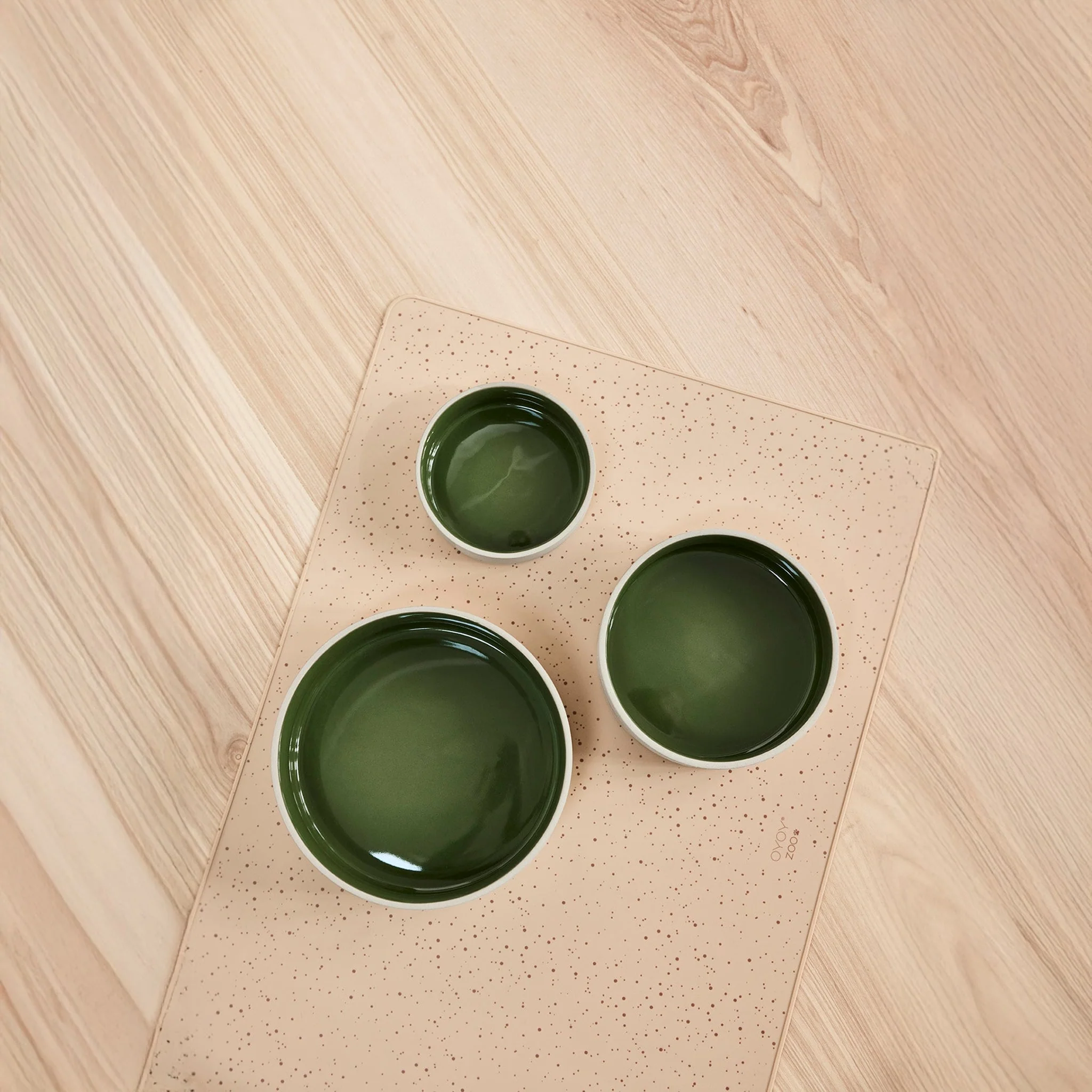 OYOY ZOO Koko Dog Bowl Mat, Large, Camel - Image 2