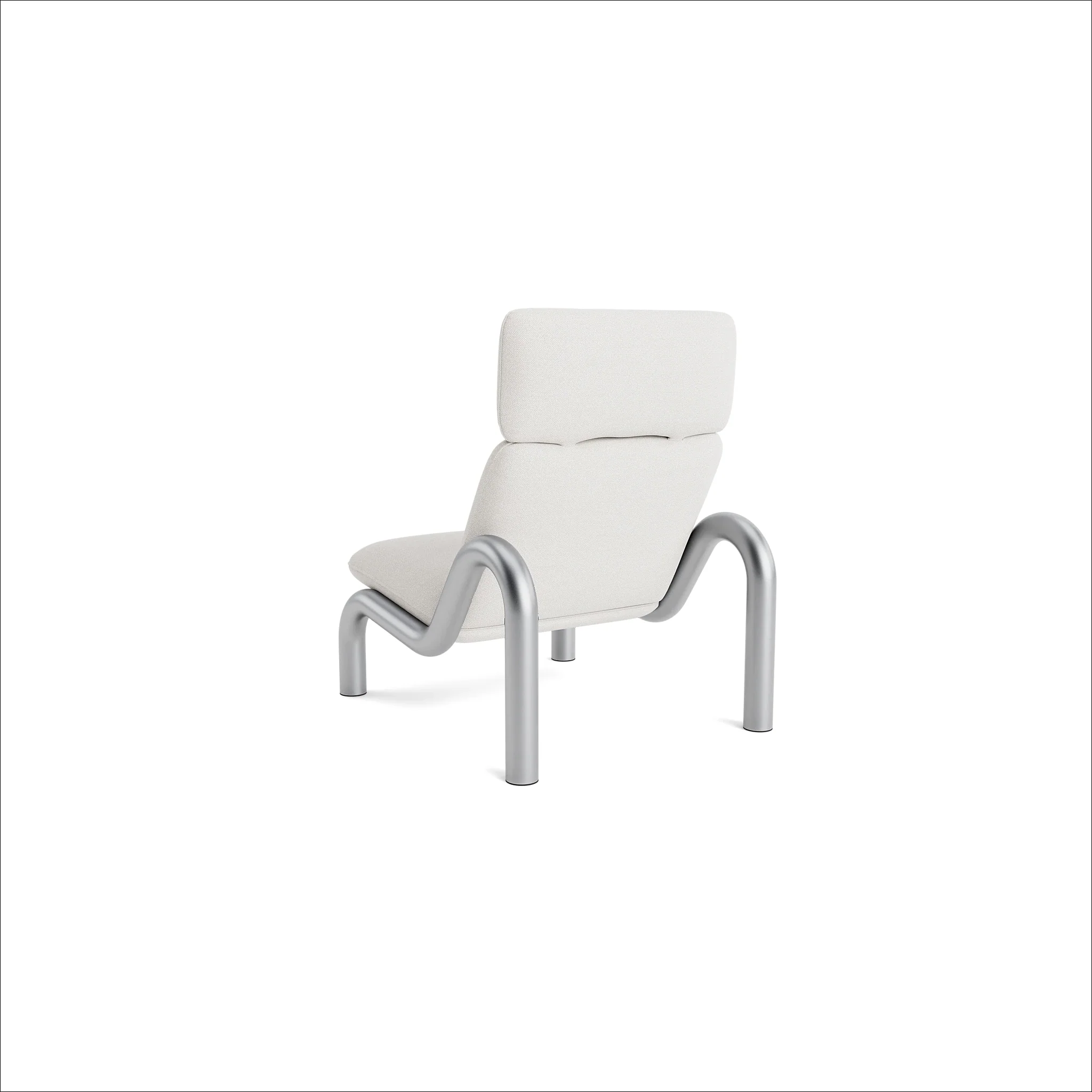 PRE-ORDER │ NORMANN COPENHAGEN Tube Lounge Chair, Stainless Steel/Hallingdal 103 - Image 3