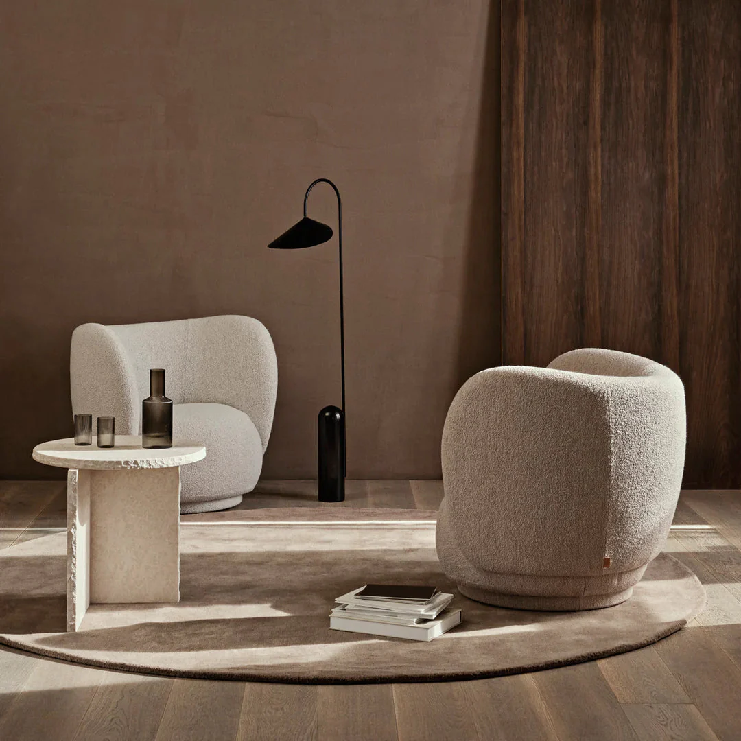 FERM LIVING Rico Lounge Chair, Boucle, Off-White - Image 4