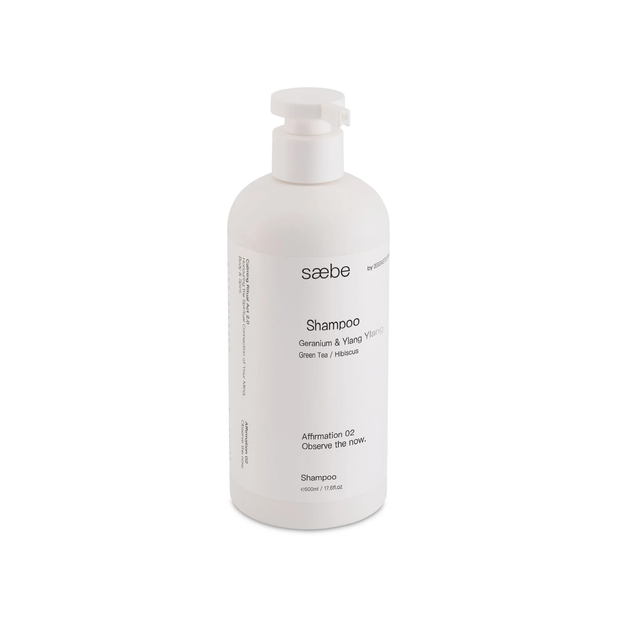 DESIGNSTUFF Saebe Shampoo, Green Tea & Hibiscus, 500ml - Image 6