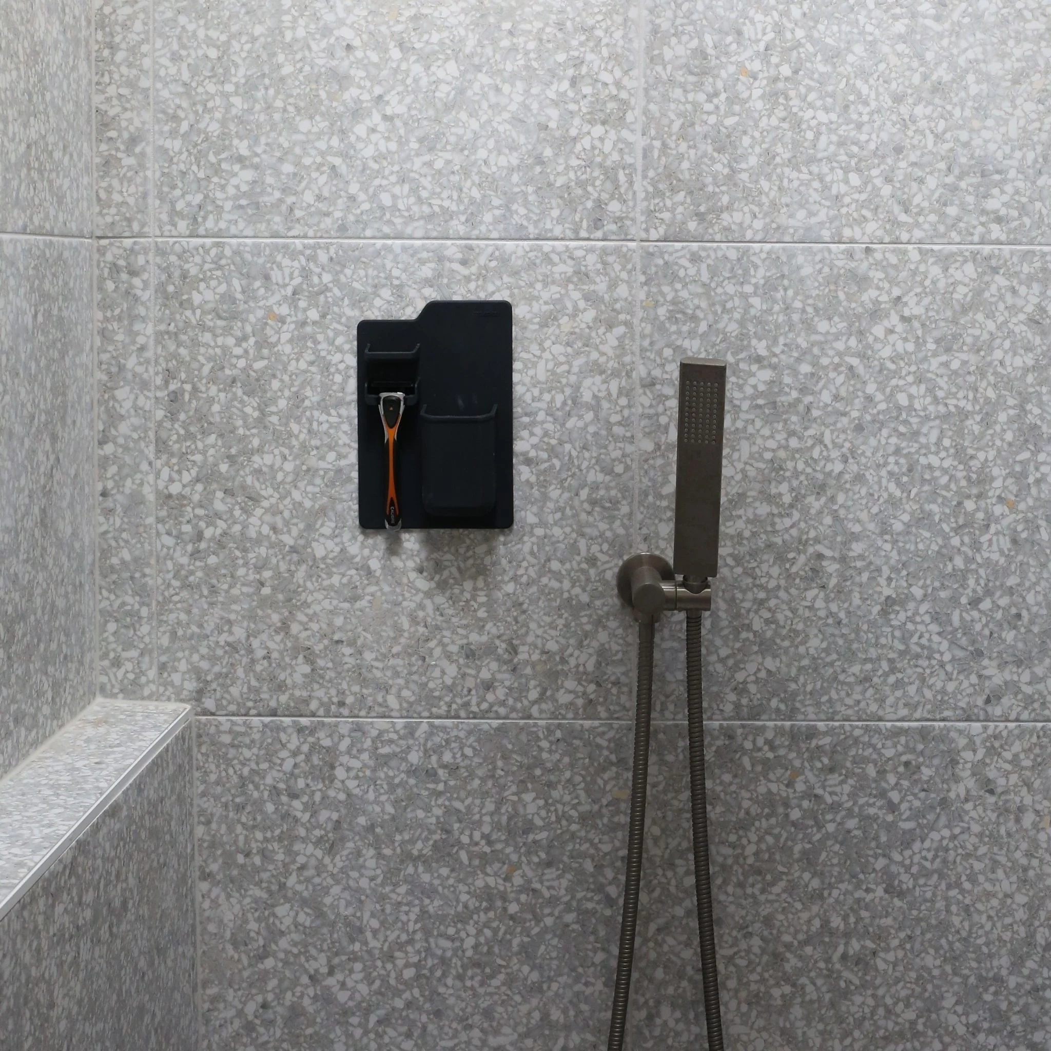 TOOLETRIES The Harvey Toothbrush and Razor Holder Shower/Bathroom, Black - Image 5