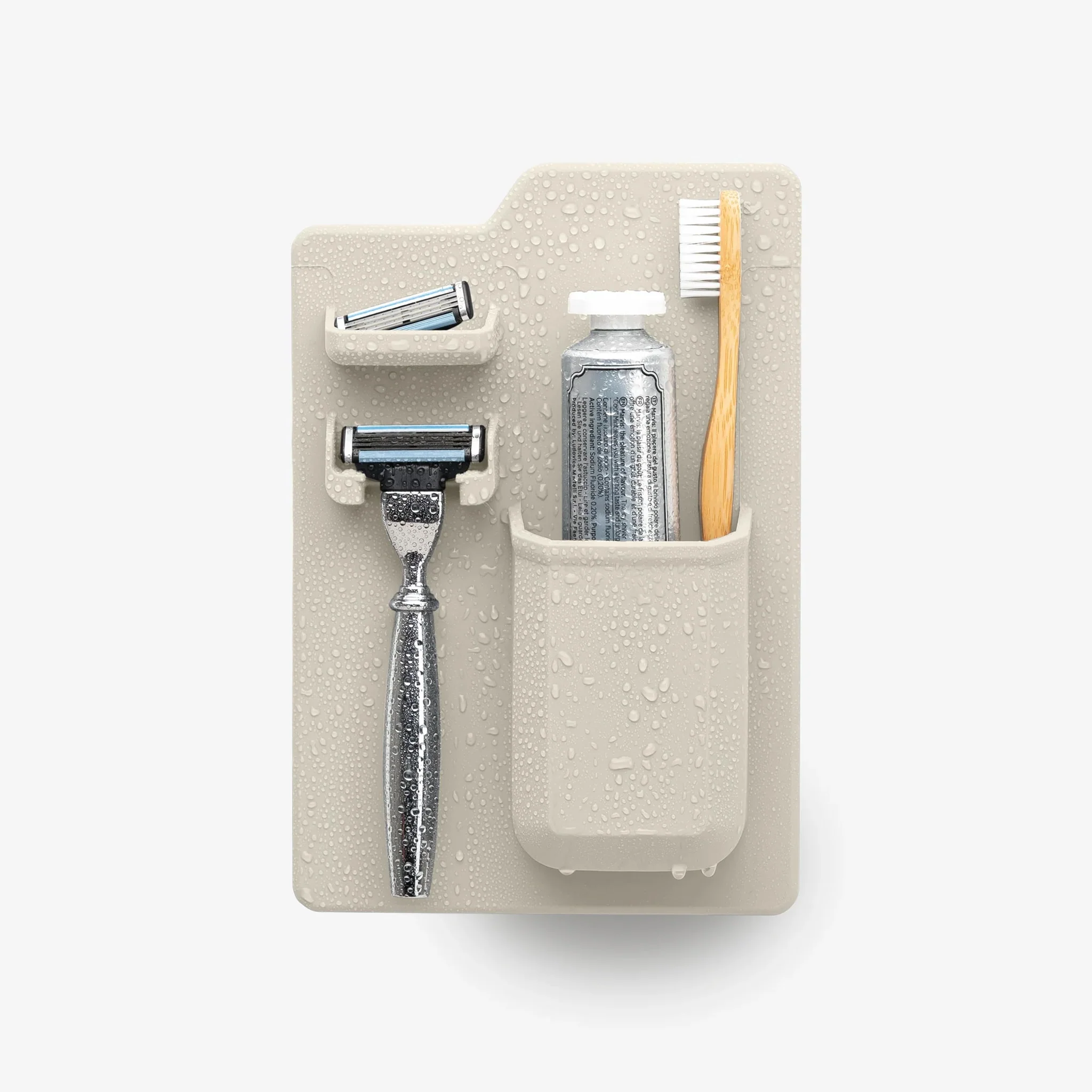 TOOLETRIES The Harvey Toothbrush and Razor Holder Shower/Bathroom, Sand - Image 2