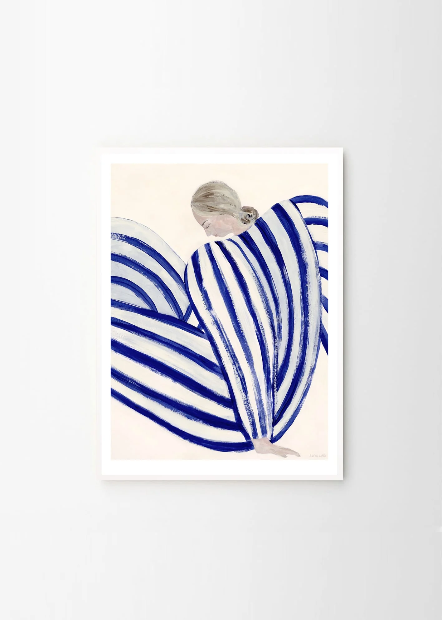THE POSTER CLUB Sofia Lind, Blue Stripe At Concorde, Poster Art Print, 50x70cm - Image 5