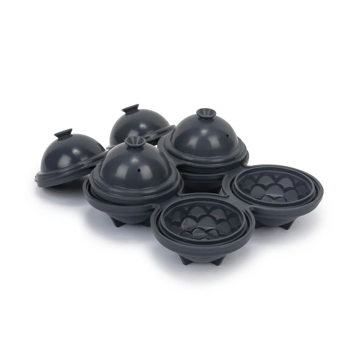 W&P PEAK Cocktail Ice Tray/Mould Petal Sphere, Charcoal - Image 2