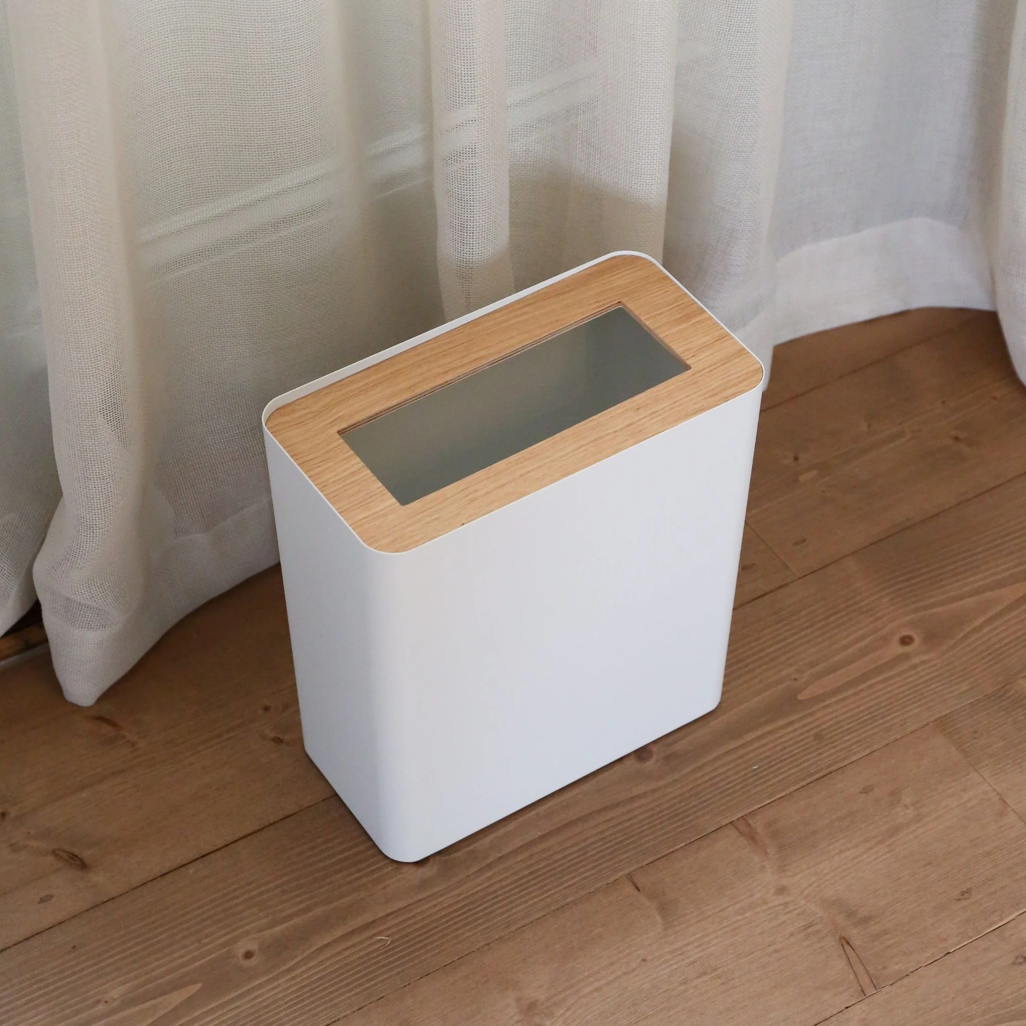 YAMAZAKI Rin Rubbish Bin/Paper Bin White Square - Image 4