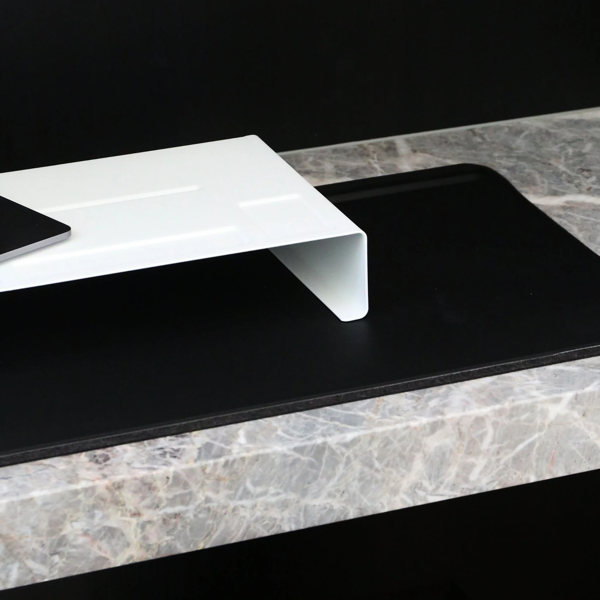 YAMAZAKI Tower Monitor Stand, White - Image 3