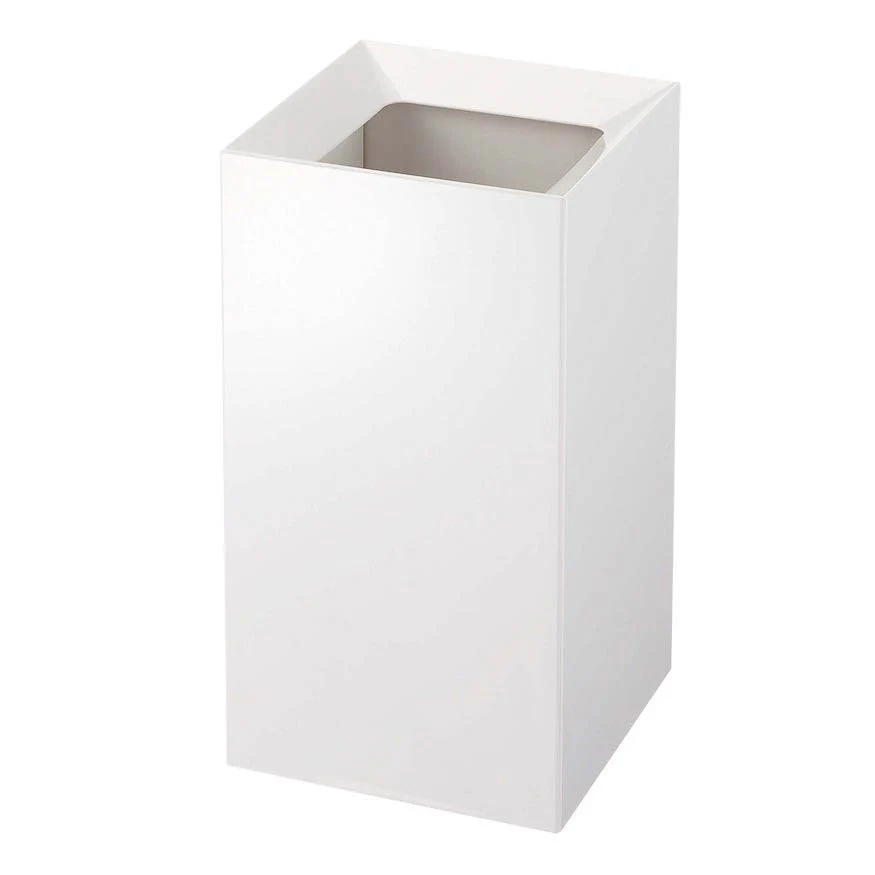 YAMAZAKI Tower Square Trash Can/Rubbish Bin, White, H33 cm - Image 2