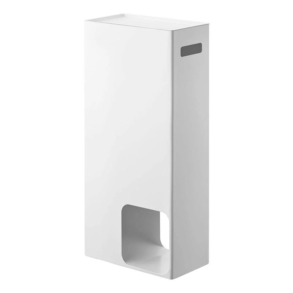 YAMAZAKI Tower Toilet Paper Stocker/Holder, White - Image 2