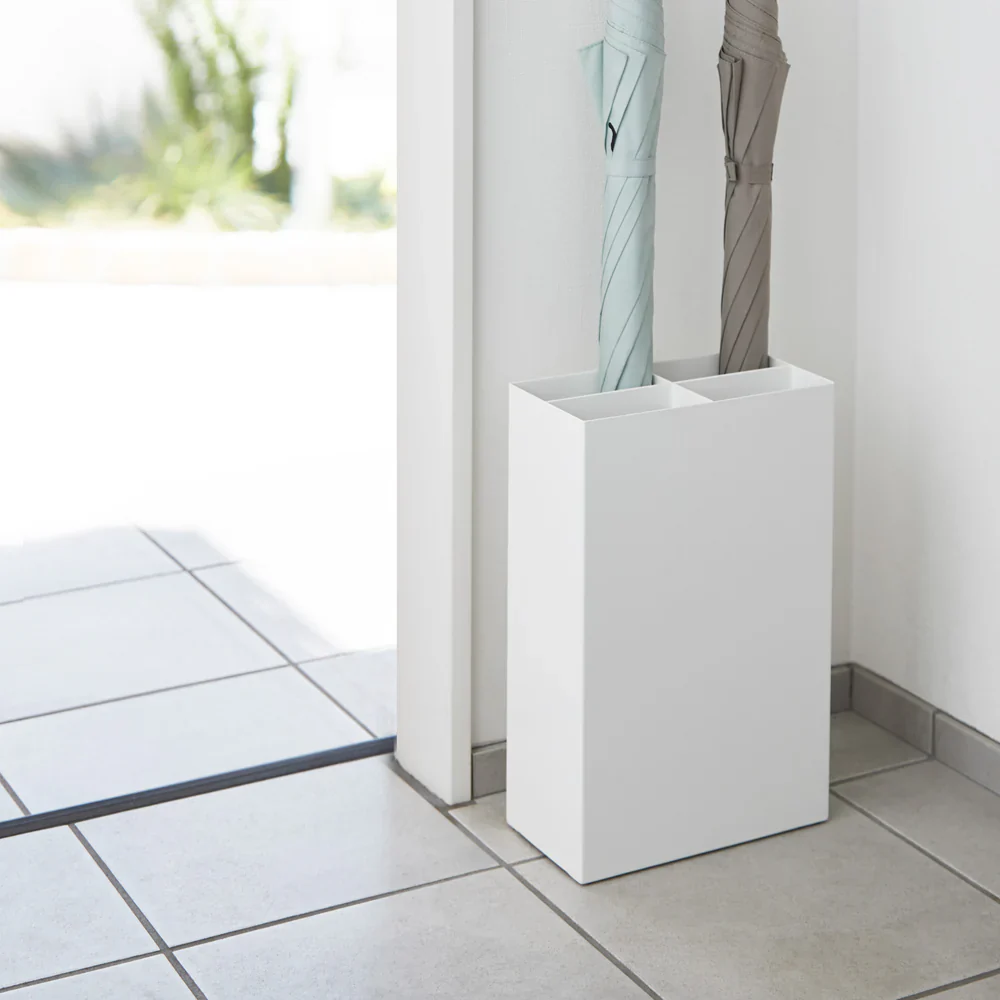 YAMAZAKI Umbrella Stand Wide, White - Image 2