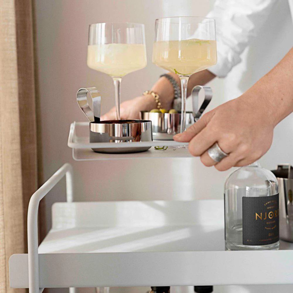 ZONE DENMARK A-Collection Drinks/Cocktail Trolley, Warm Grey - Image 3