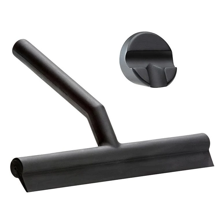 ZONE DENMARK Shower Wiper Squeegee w/ 3M Holder, Black - Image 4