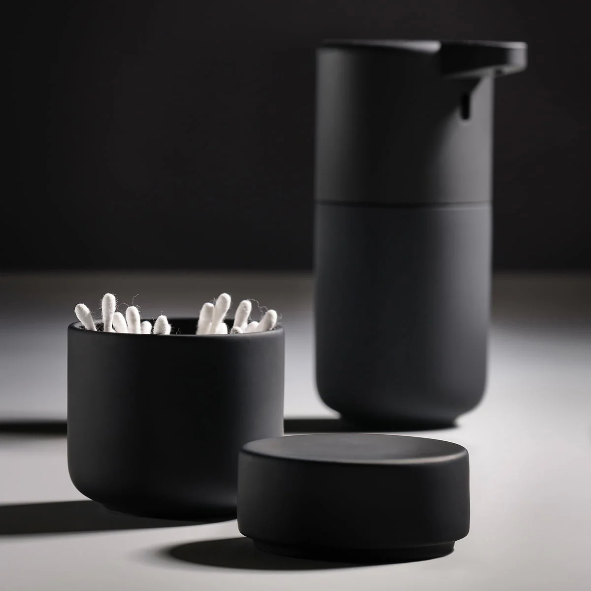 ZONE DENMARK Ume Container/Jar with Lid, H10cm, Black - Image 3