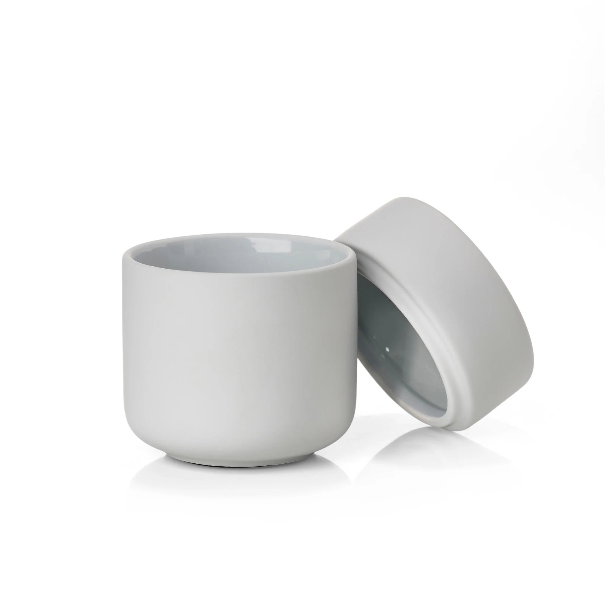 ZONE DENMARK Ume Container/Jar with Lid, H10cm, Soft Grey - Image 4