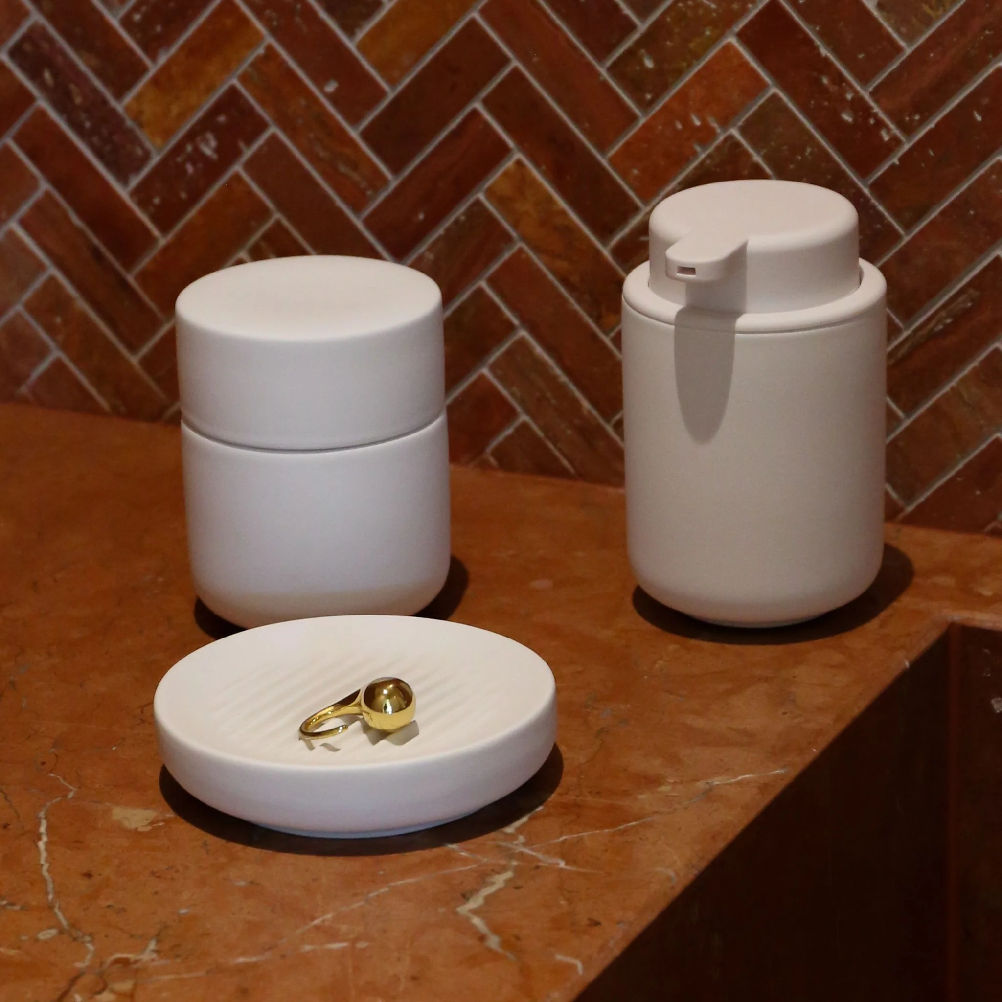 ZONE DENMARK Ume Container/Jar with Lid, H10cm, White - Image 2