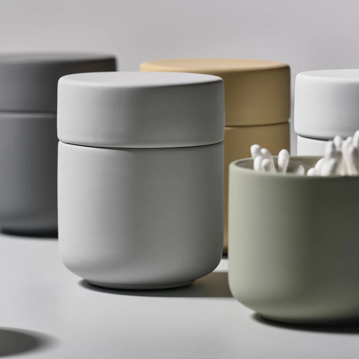 ZONE DENMARK Ume Container/Jar with Lid, H10cm, White - Image 4