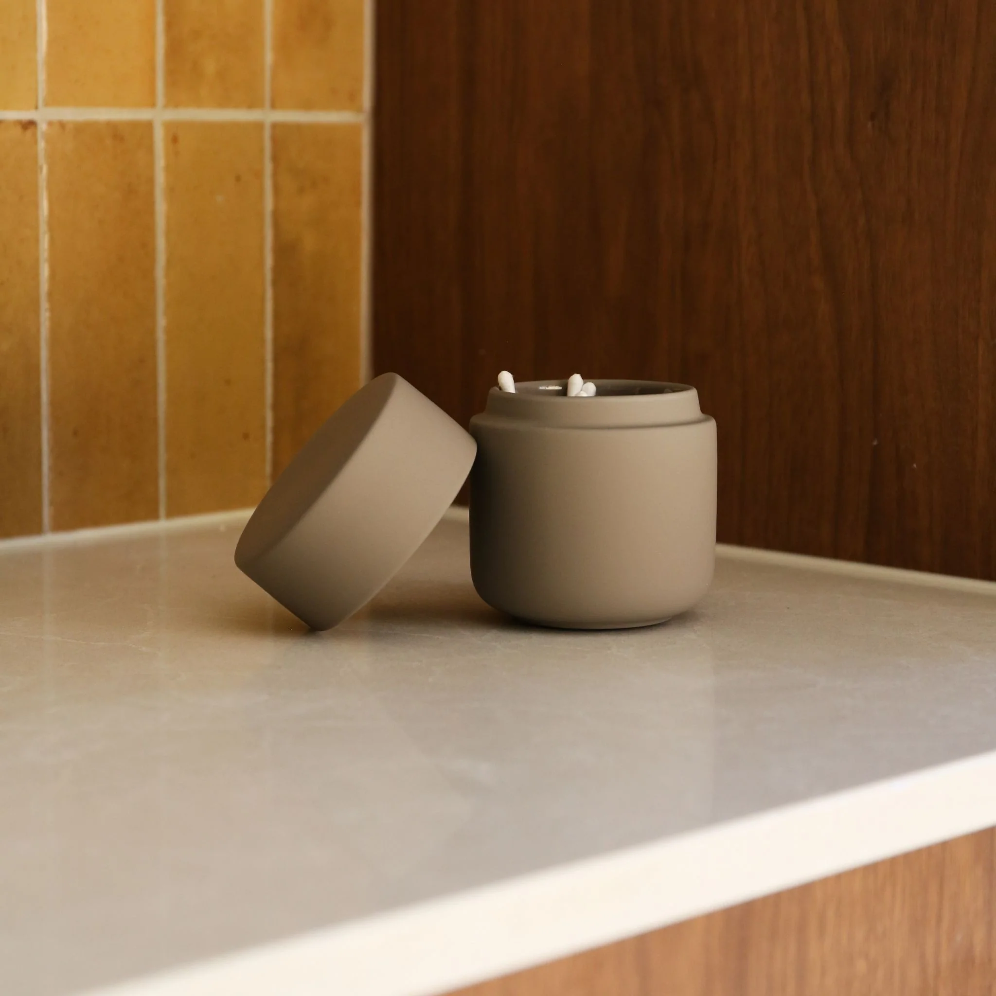 ZONE DENMARK Ume Container/Jar with Lid, H10cm, Taupe - Image 2