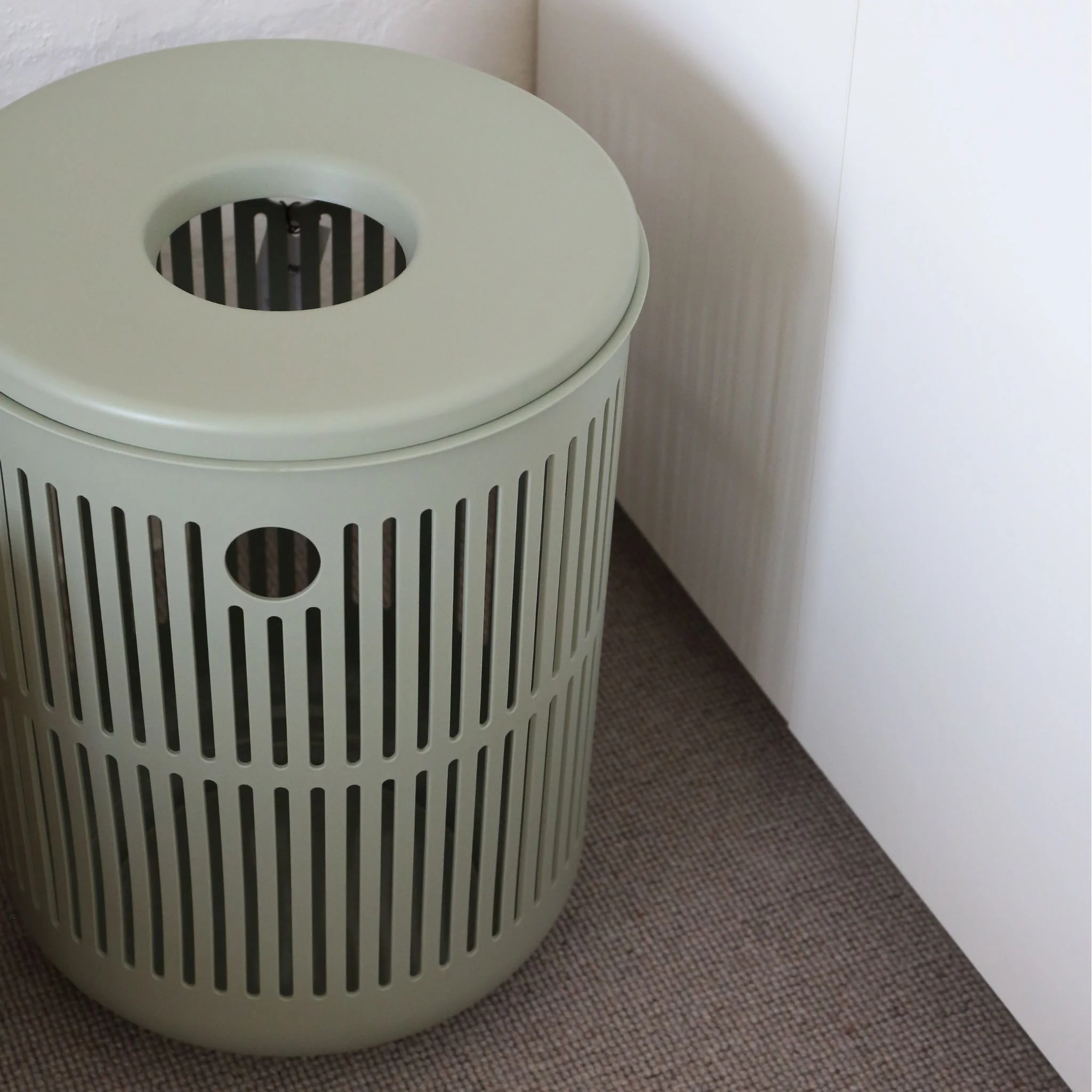 ZONE DENMARK Ume Laundry Basket 60L w/Lid, Eucalyptus Green - Image 2