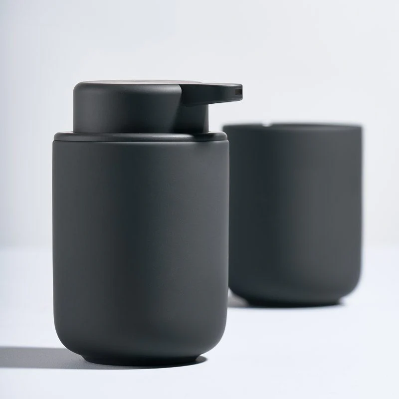 ZONE DENMARK Ume Soap Dispenser, 250ml, H12.8cm, Black - Image 2